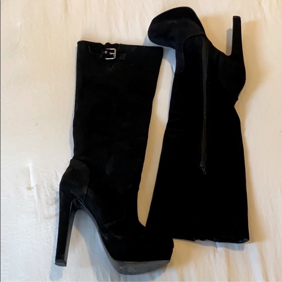 Steve Madden Shoes - Steve Madden Elegant Black High Heel Platform Boots size